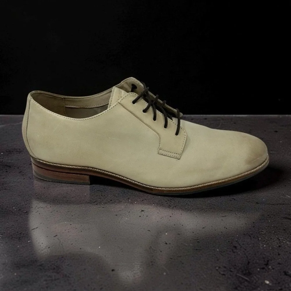 Cole Haan Sawyer Plain Oxford Shoes C35841 Mortar Nubuck Suede Beige Mens 10.5 M